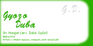 gyozo duba business card
